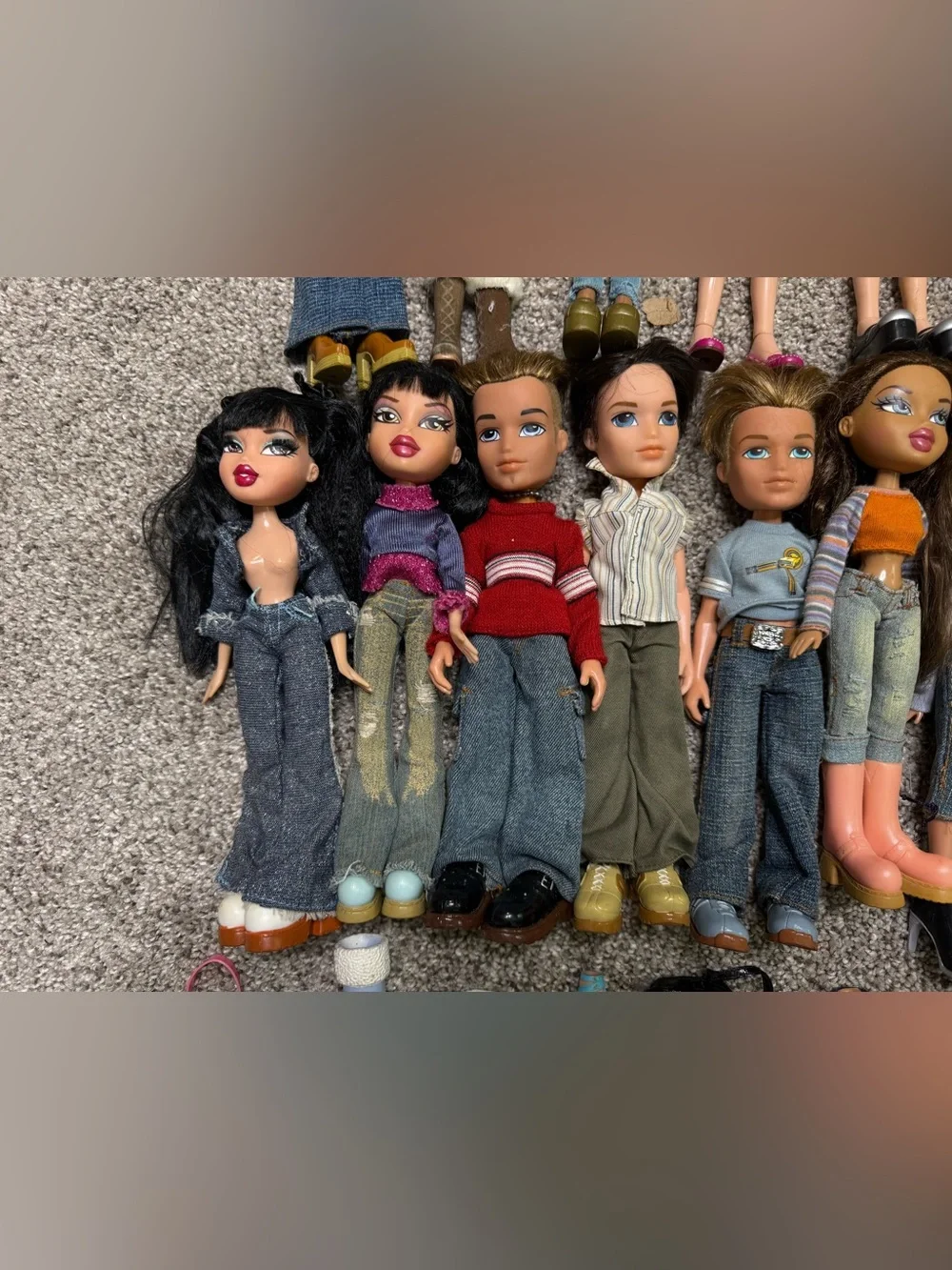 Vintage Bratz Doll Lot Y2K 15 Dolls 3 Boys Clothes Shoes Accessories 102 Pc Lot